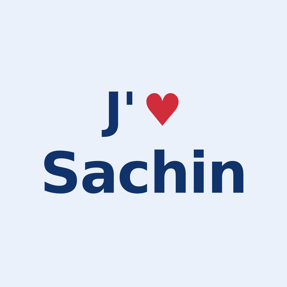 Sticker personnalisé Sachin — design J'aime Sachin