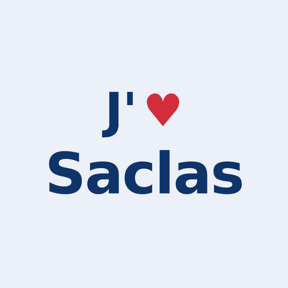 Sticker personnalisé Saclas — design J'aime Saclas