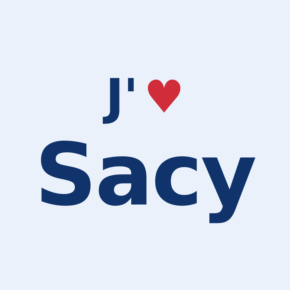 Sticker personnalisé Sacy — design J'aime Sacy