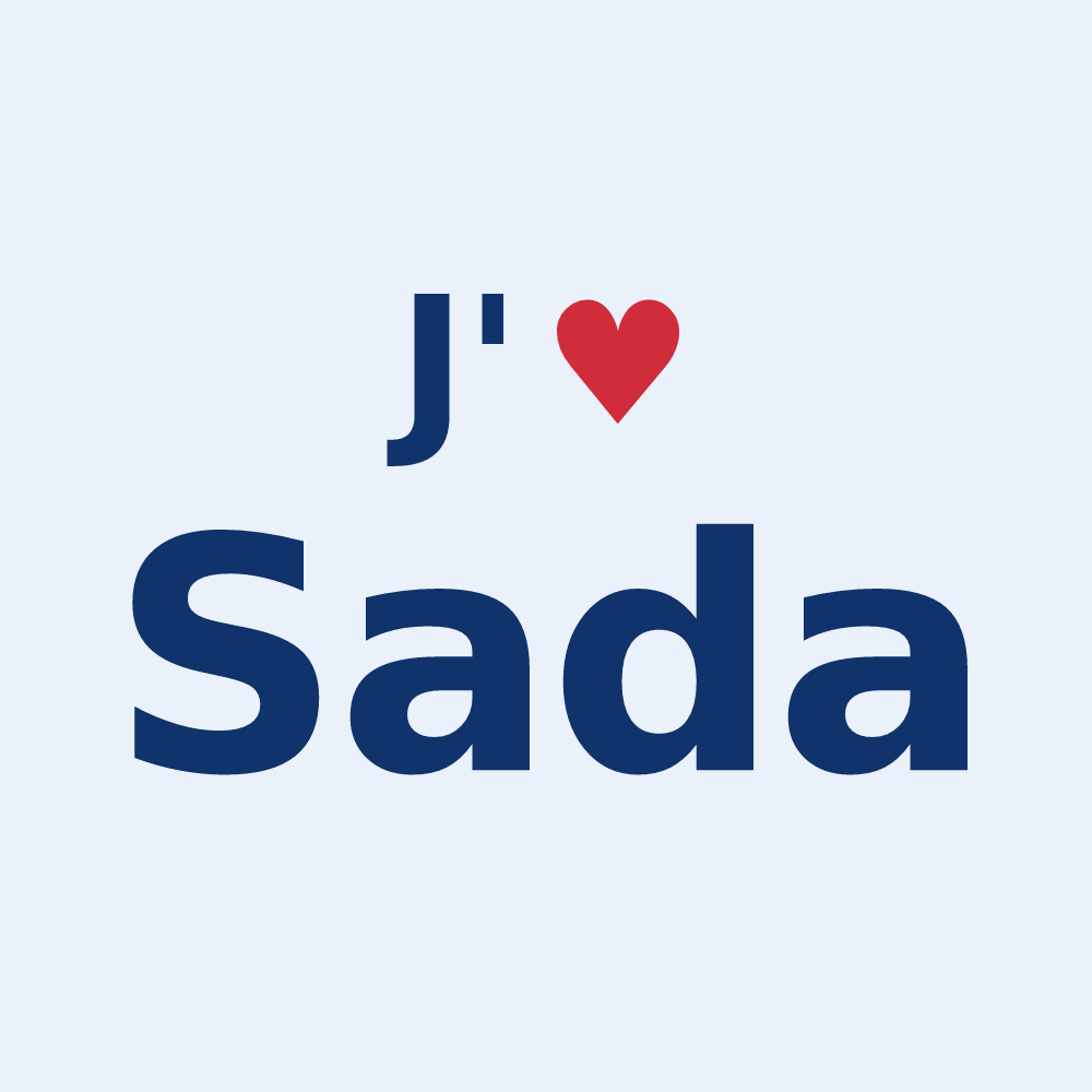 Sticker personnalisé Sada — design J'aime Sada