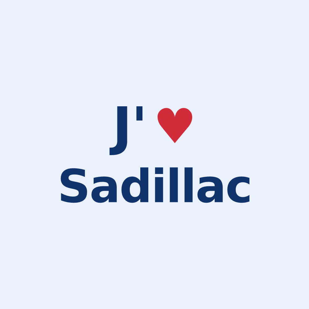 Sticker personnalisé Sadillac — design J'aime Sadillac