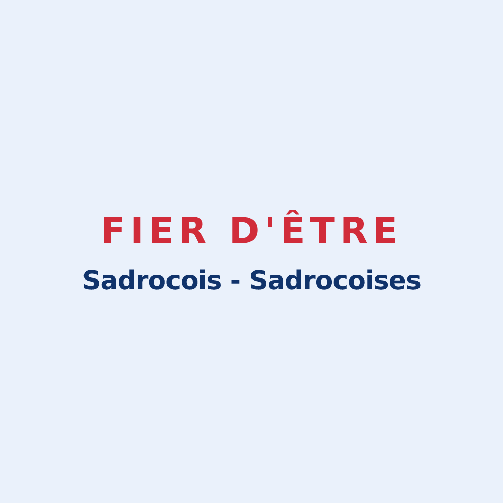 Sticker « Fier d'être Sadrocois - Sadrocoises » — design pour Sadroc
