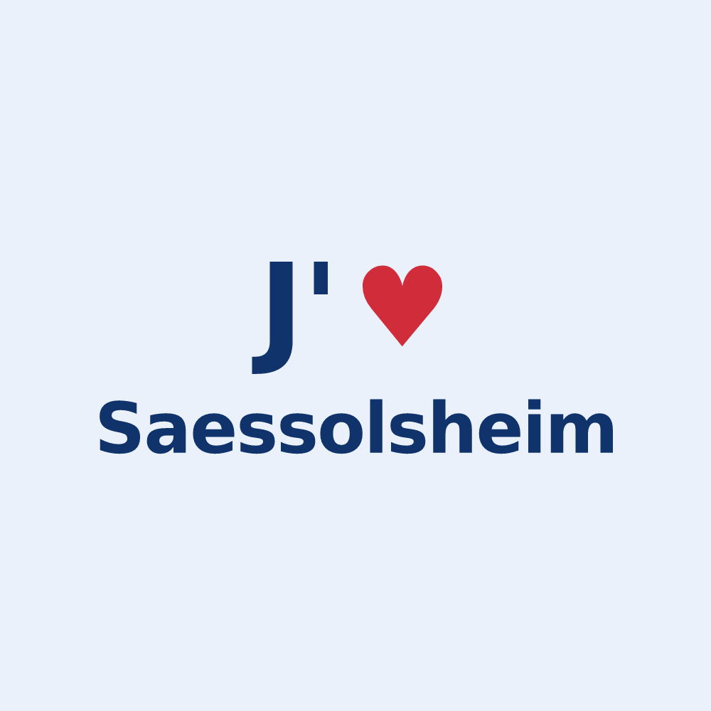 Sticker personnalisé Saessolsheim — design J'aime Saessolsheim