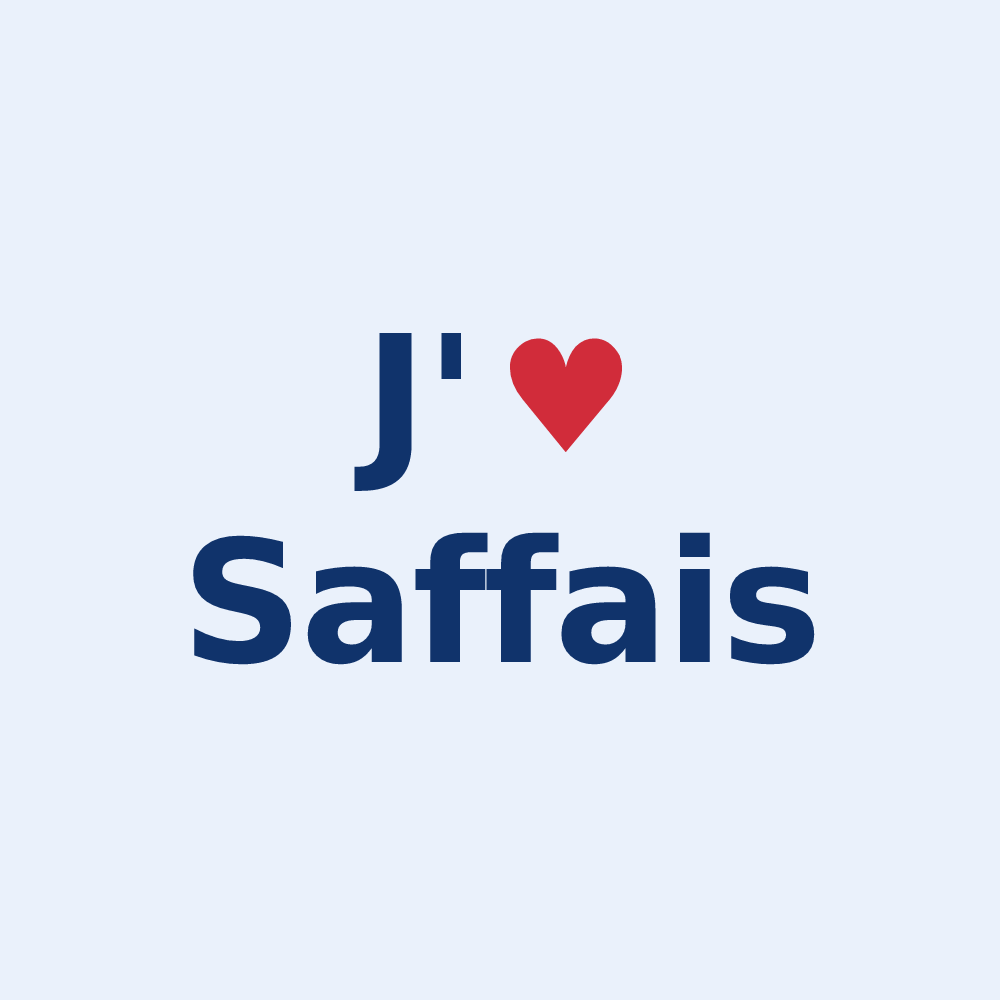 Sticker personnalisé Saffais — design J'aime Saffais