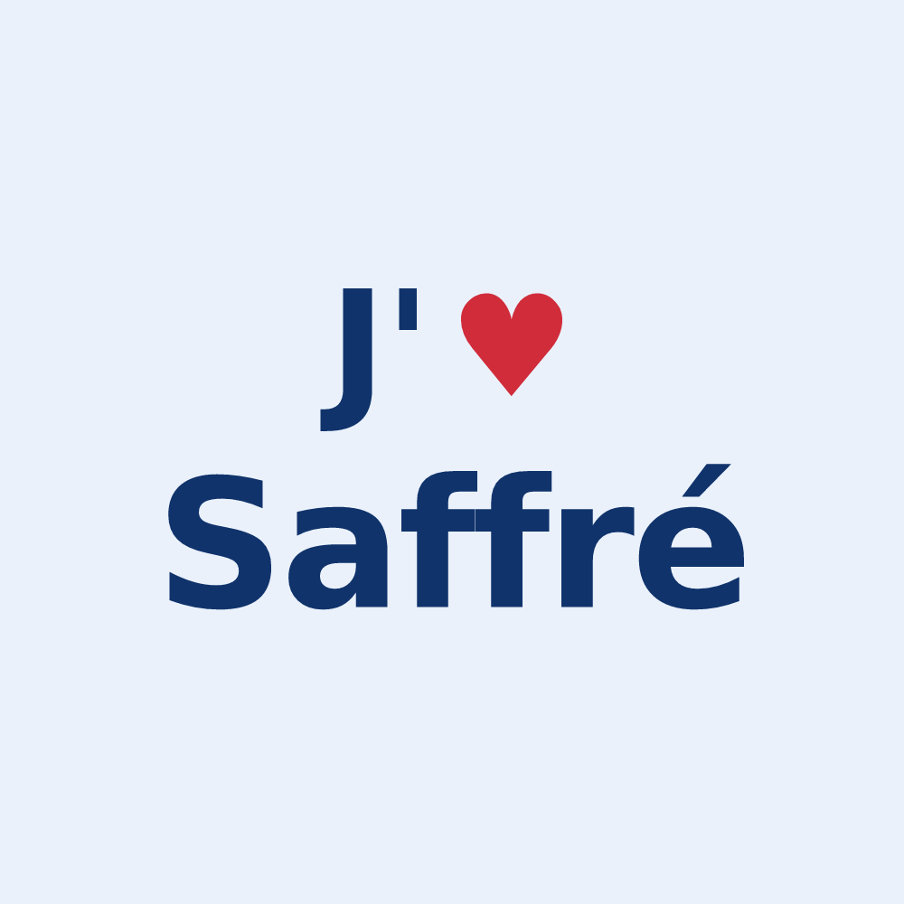 Sticker personnalisé Saffré — design J'aime Saffré