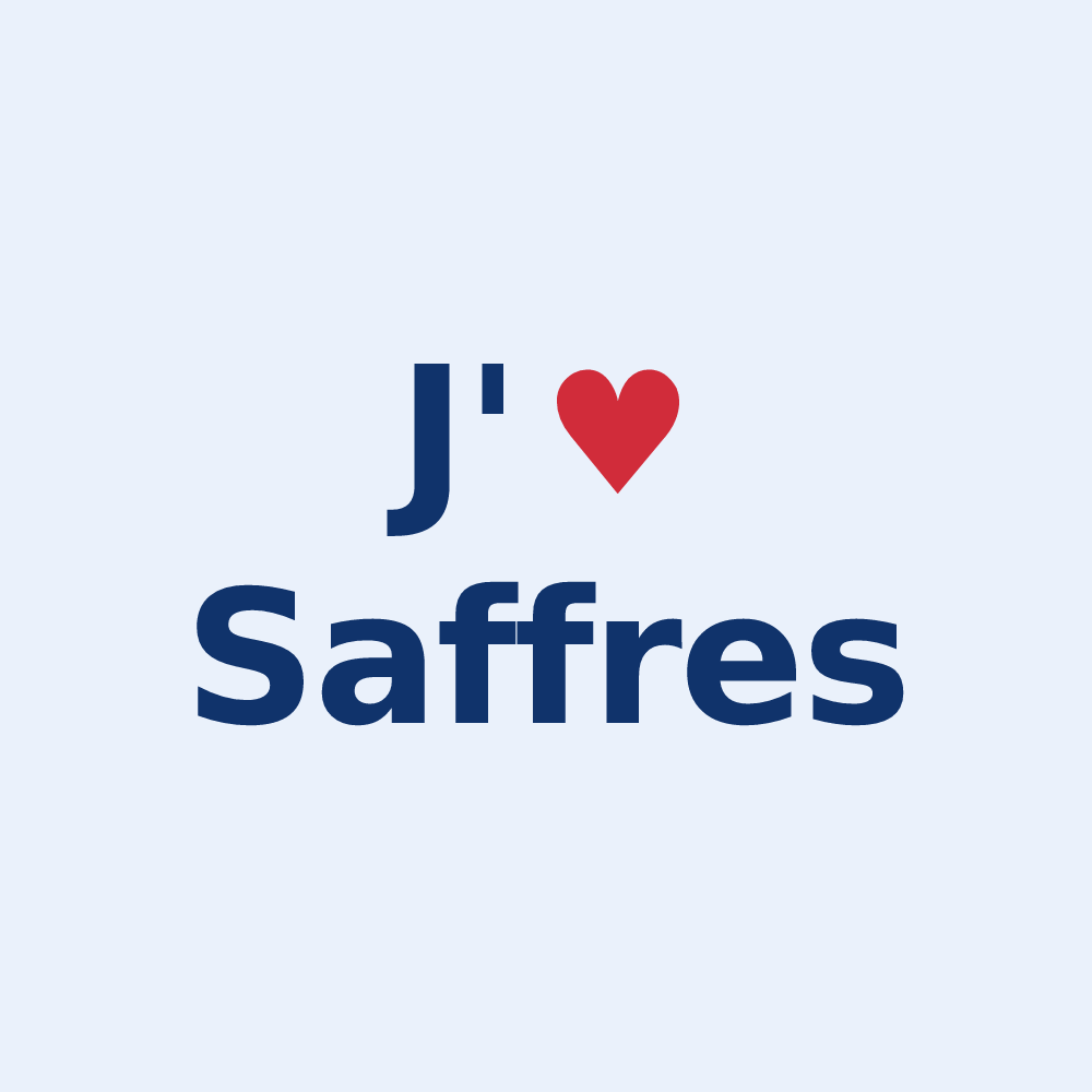 Sticker personnalisé Saffres — design J'aime Saffres