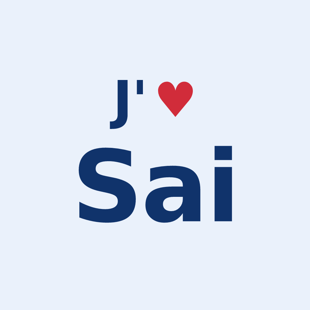 Sticker personnalisé Sai — design J'aime Sai