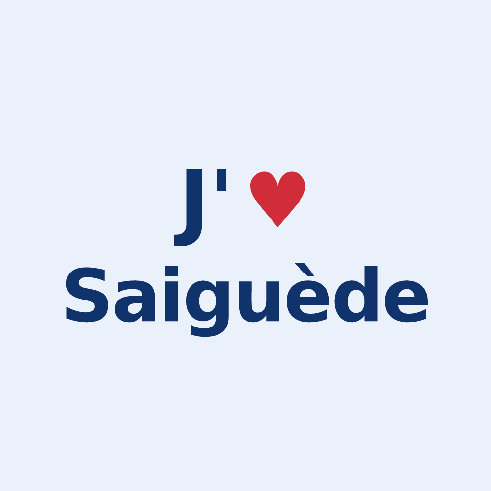 Sticker personnalisé Saiguède — design J'aime Saiguède