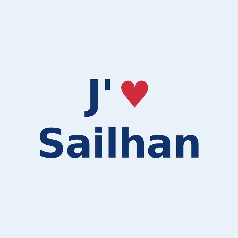 Sticker personnalisé Sailhan — design J'aime Sailhan