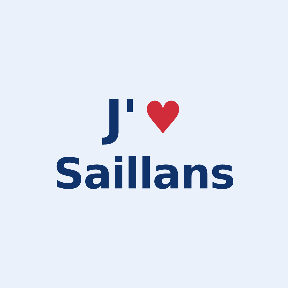 Sticker personnalisé Saillans — design J'aime Saillans
