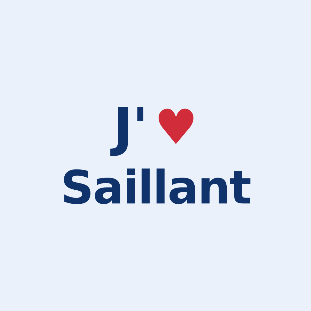 Sticker personnalisé Saillant — design J'aime Saillant
