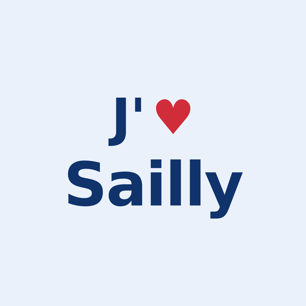 Sticker personnalisé Sailly — design J'aime Sailly