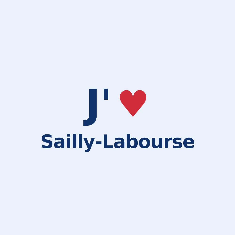 Sticker personnalisé Sailly-Labourse — design J'aime Sailly-Labourse