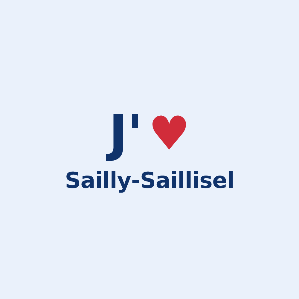 Sticker personnalisé Sailly-Saillisel — design J'aime Sailly-Saillisel