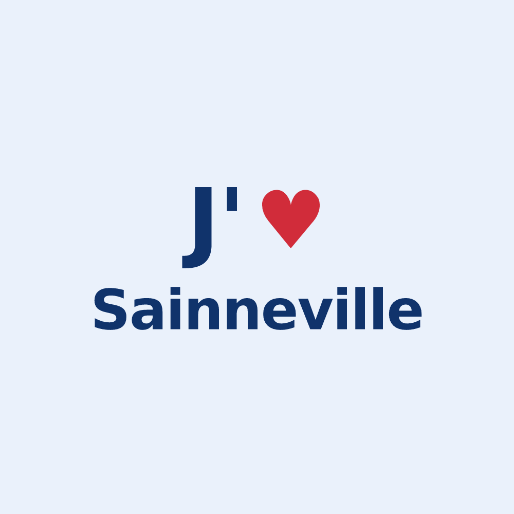 Sticker personnalisé Sainneville — design J'aime Sainneville