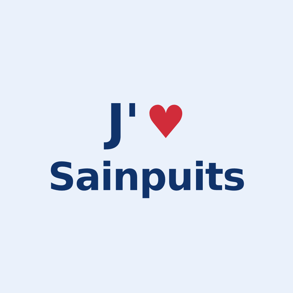 Sticker personnalisé Sainpuits — design J'aime Sainpuits