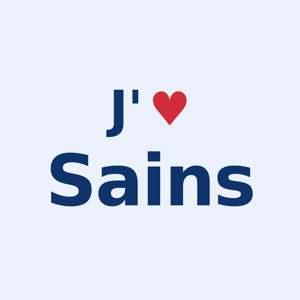 Sticker personnalisé Sains — design J'aime Sains