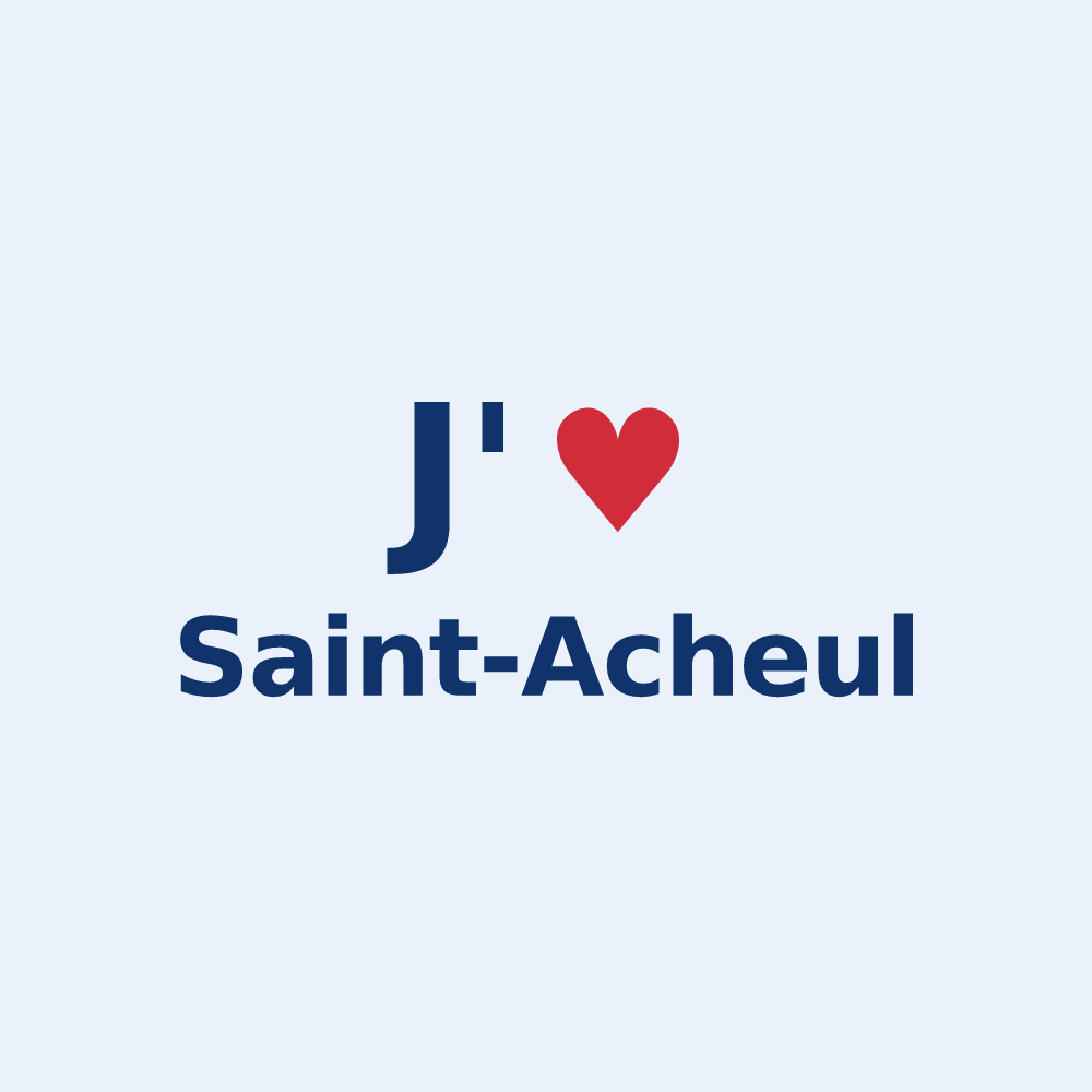 Sticker personnalisé Saint-Acheul — design J'aime Saint-Acheul