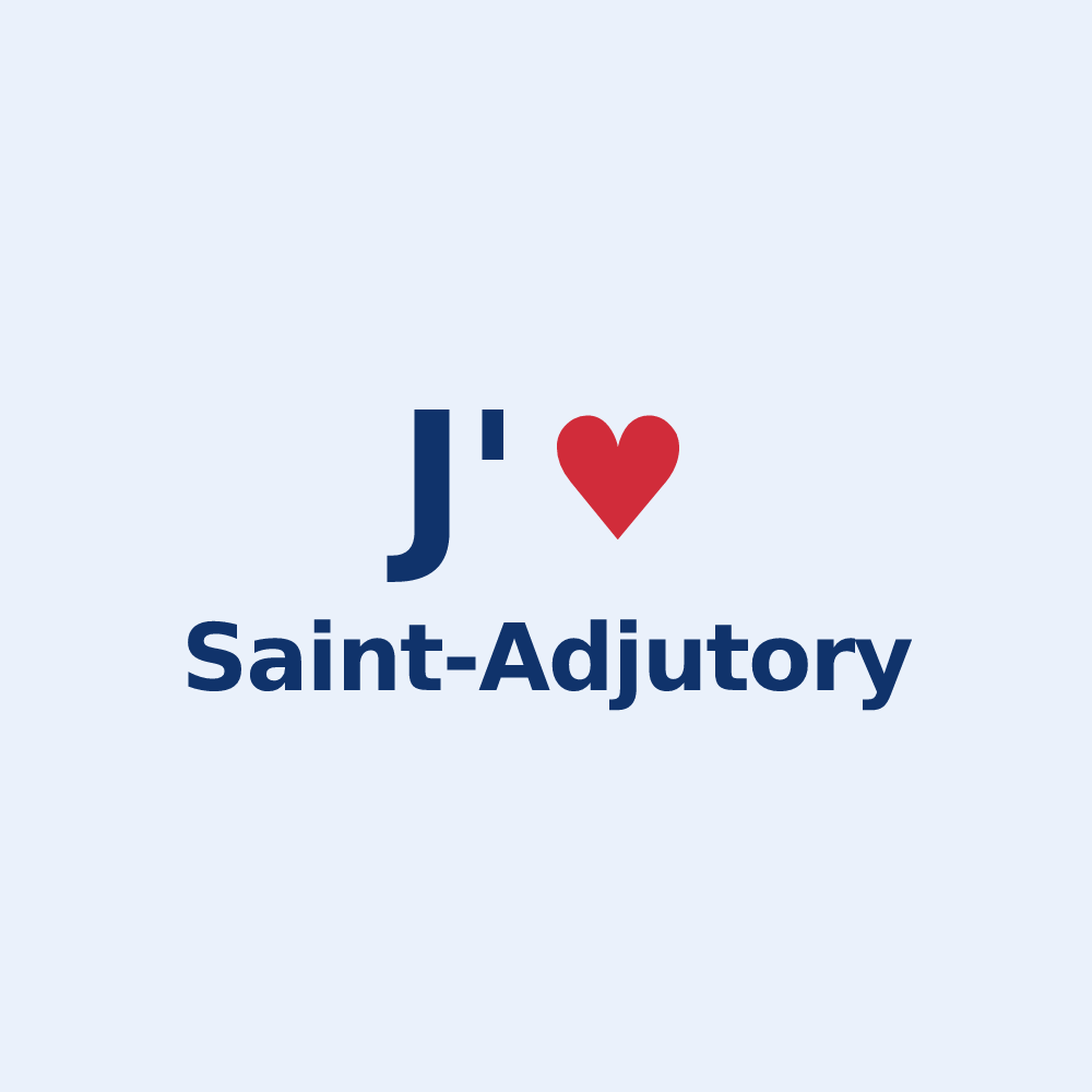 Sticker personnalisé Saint-Adjutory — design J'aime Saint-Adjutory