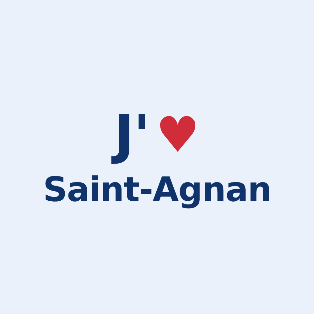 Sticker personnalisé Saint-Agnan — design J'aime Saint-Agnan