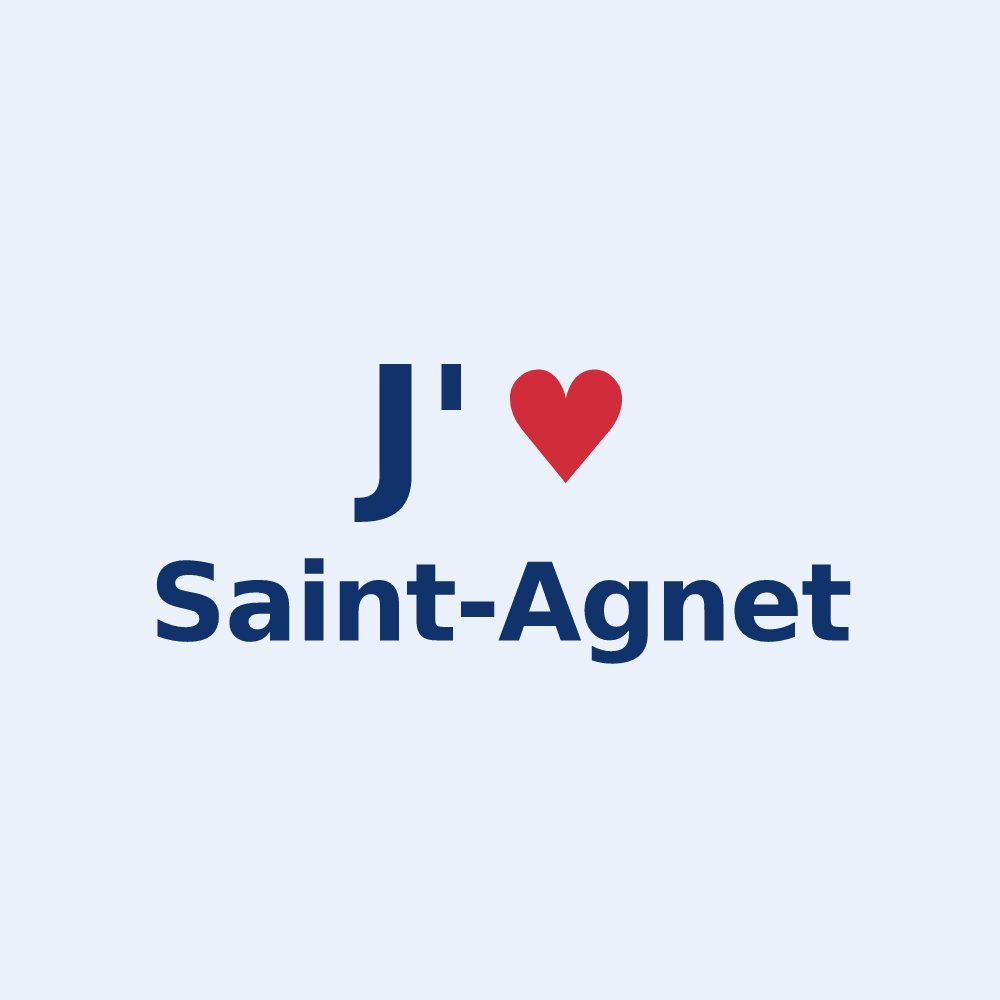 Sticker personnalisé Saint-Agnet — design J'aime Saint-Agnet
