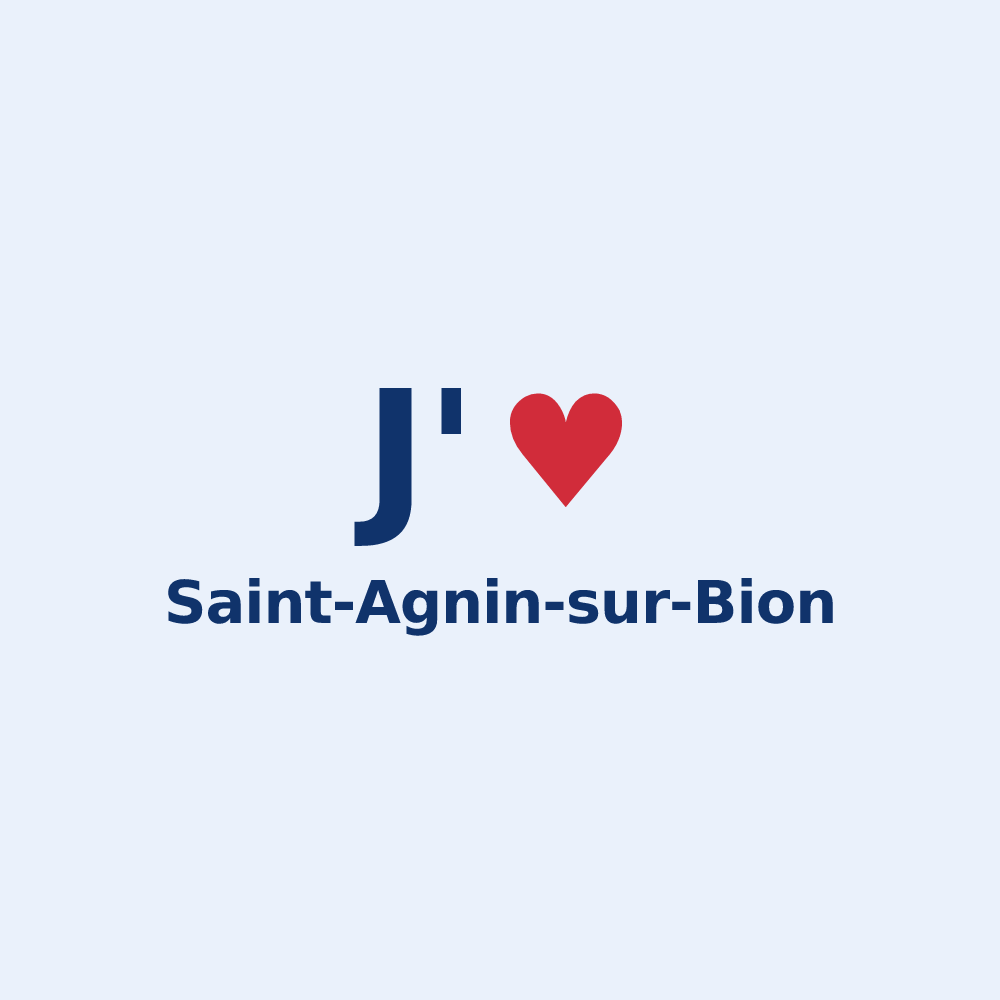 Sticker personnalisé Saint-Agnin-sur-Bion — design J'aime Saint-Agnin-sur-Bion