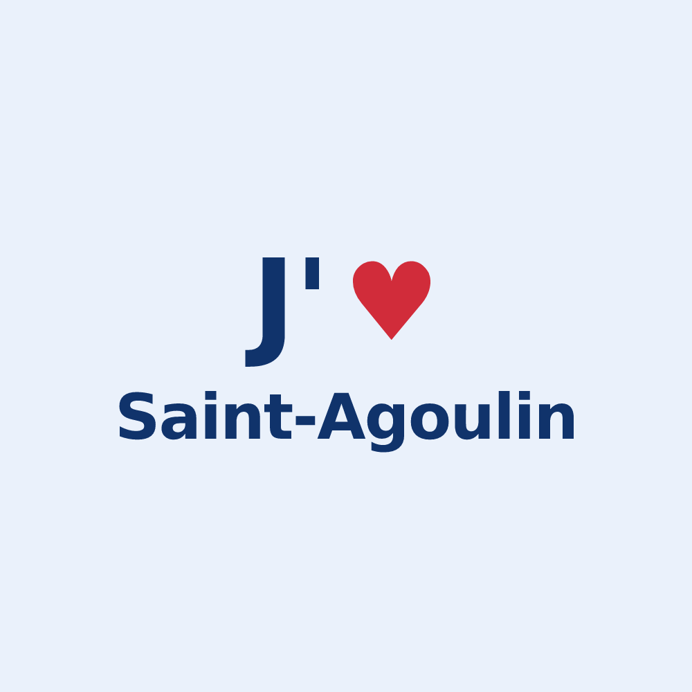 Sticker personnalisé Saint-Agoulin — design J'aime Saint-Agoulin