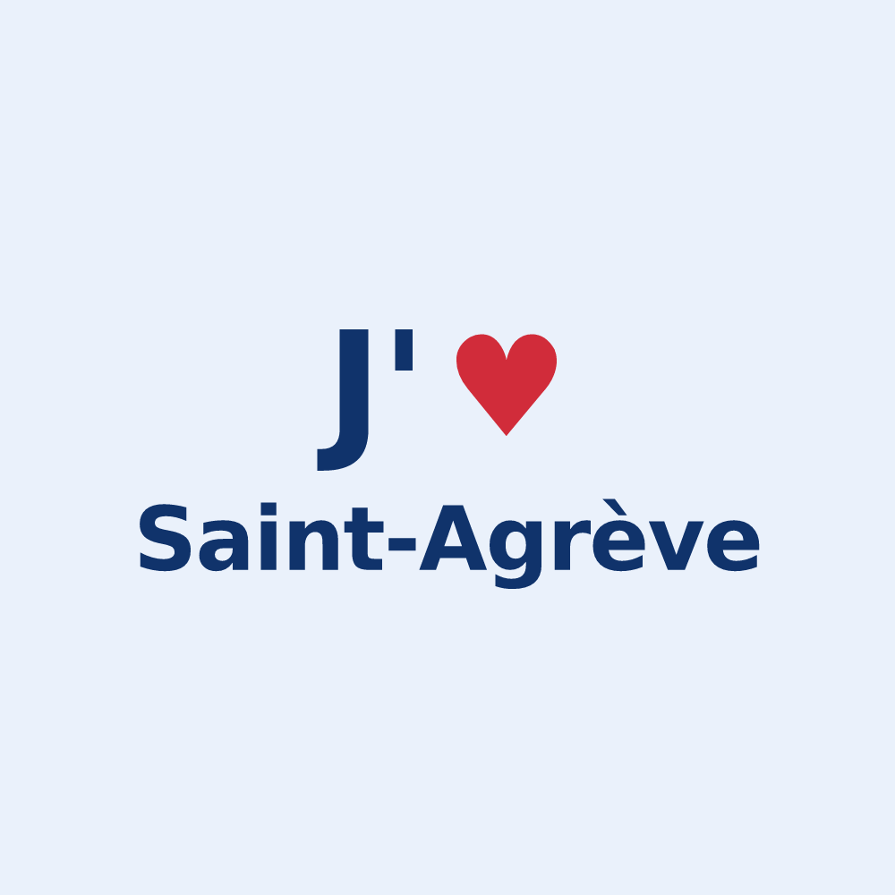 Sticker personnalisé Saint-Agrève — design J'aime Saint-Agrève
