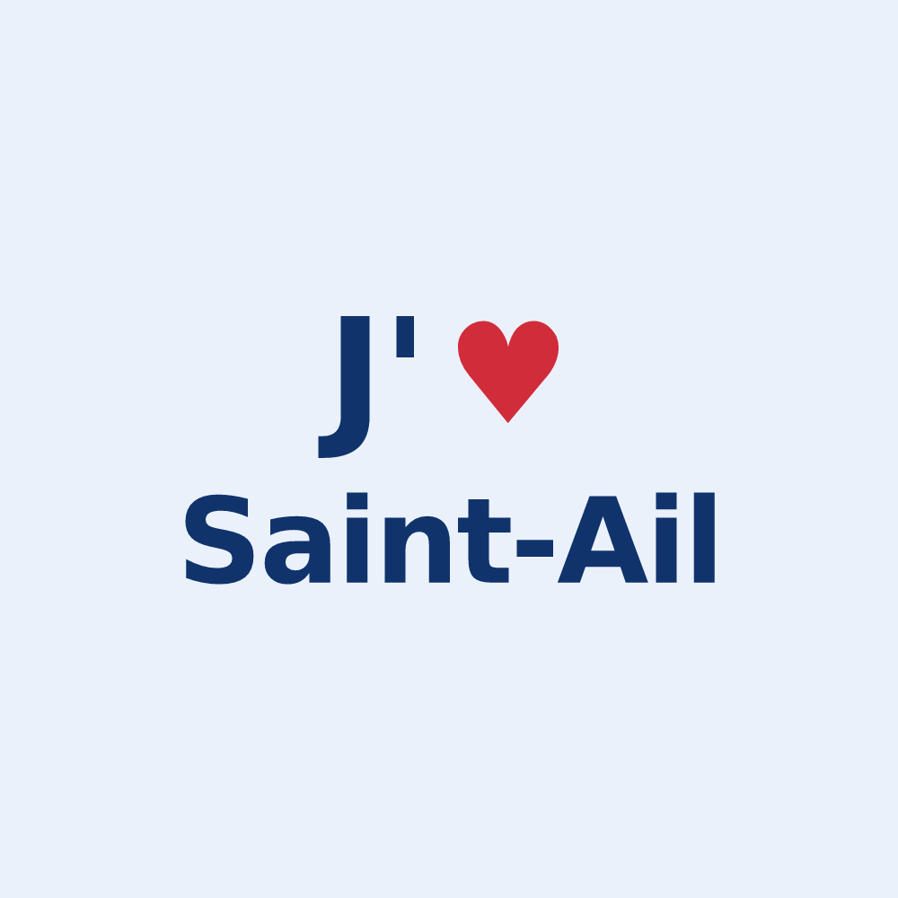Sticker personnalisé Saint-Ail — design J'aime Saint-Ail
