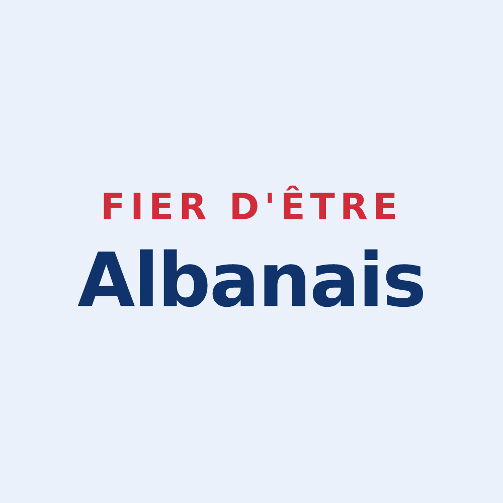 Sticker « Fier d'être Albanais » — design pour Saint-Alban-les-Eaux