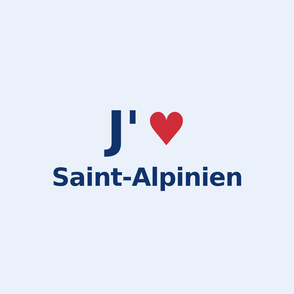 Sticker personnalisé Saint-Alpinien — design J'aime Saint-Alpinien