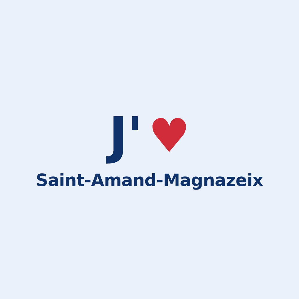 Sticker personnalisé Saint-Amand-Magnazeix — design J'aime Saint-Amand-Magnazeix