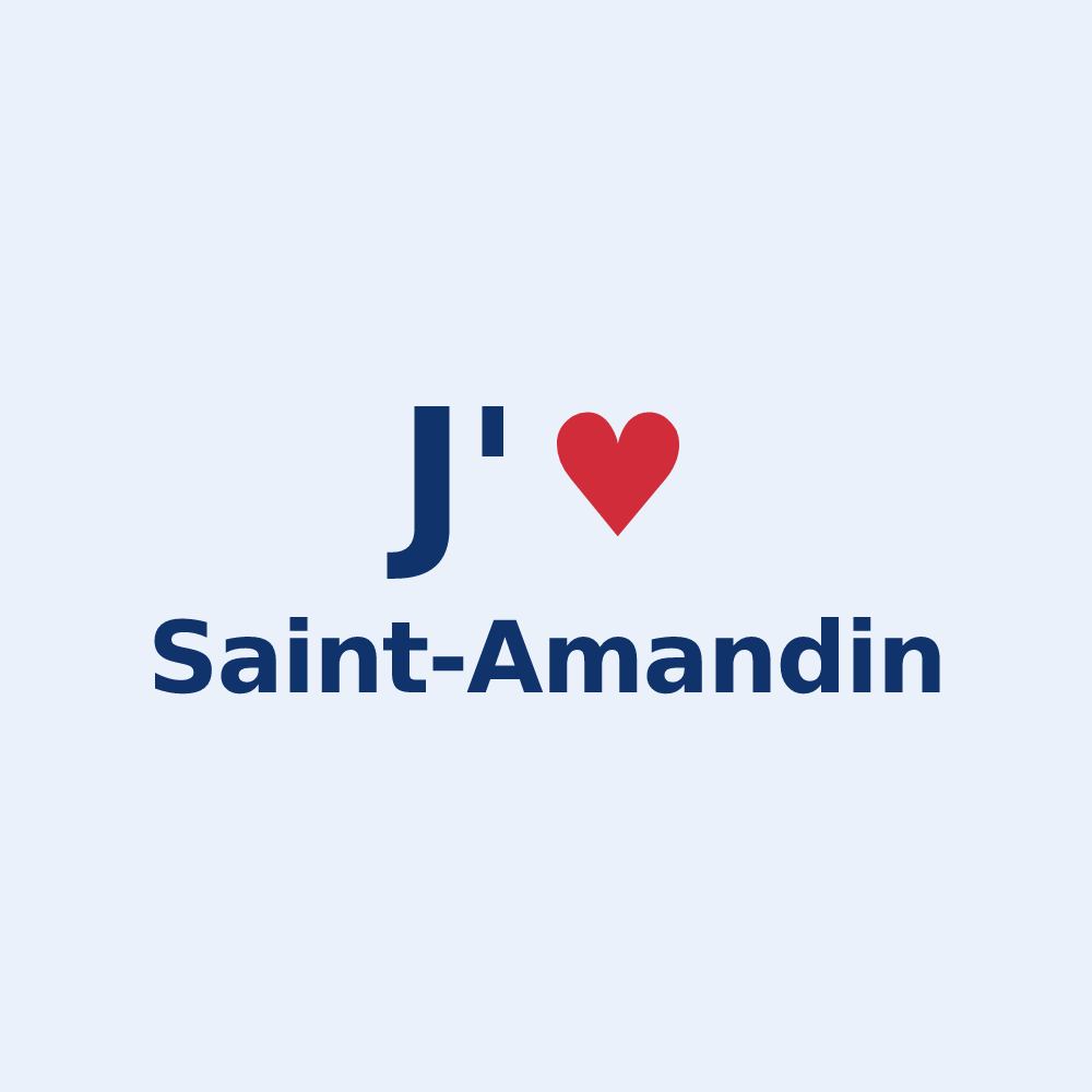 Sticker personnalisé Saint-Amandin — design J'aime Saint-Amandin