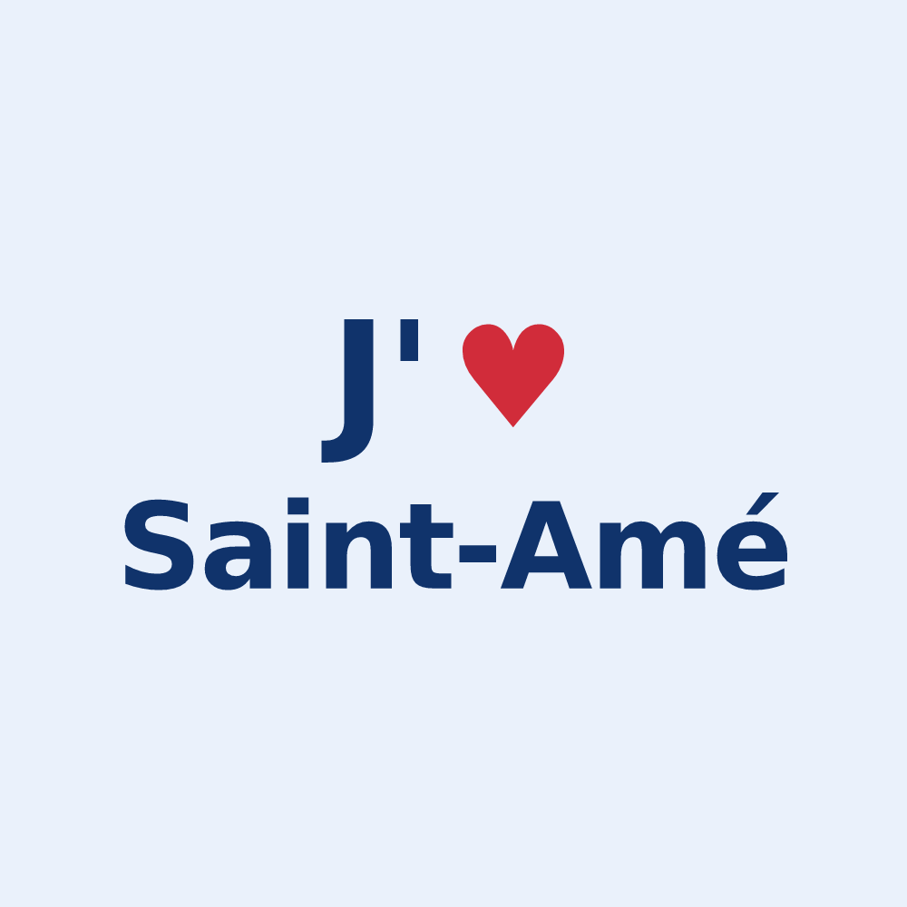Sticker personnalisé Saint-Amé — design J'aime Saint-Amé