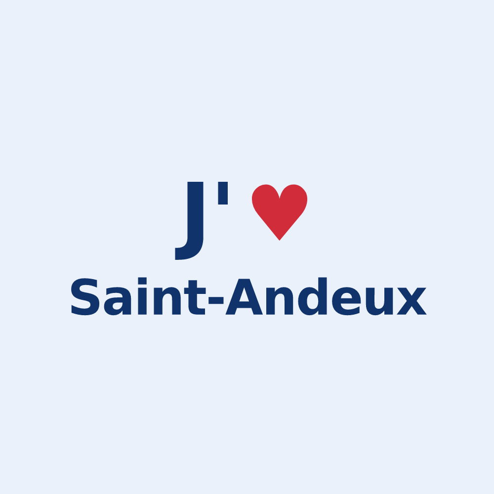 Sticker personnalisé Saint-Andeux — design J'aime Saint-Andeux