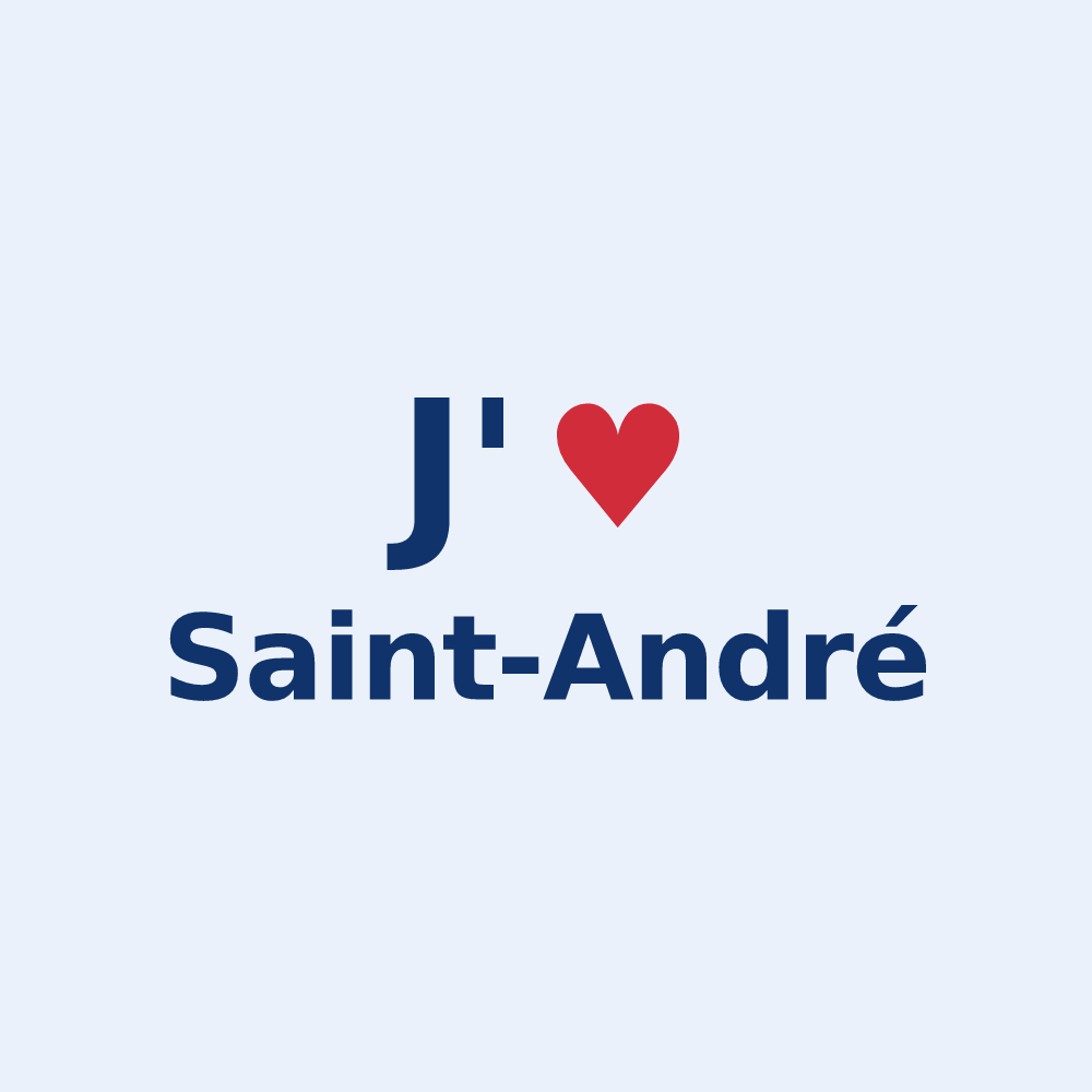 Sticker personnalisé Saint-André — design J'aime Saint-André