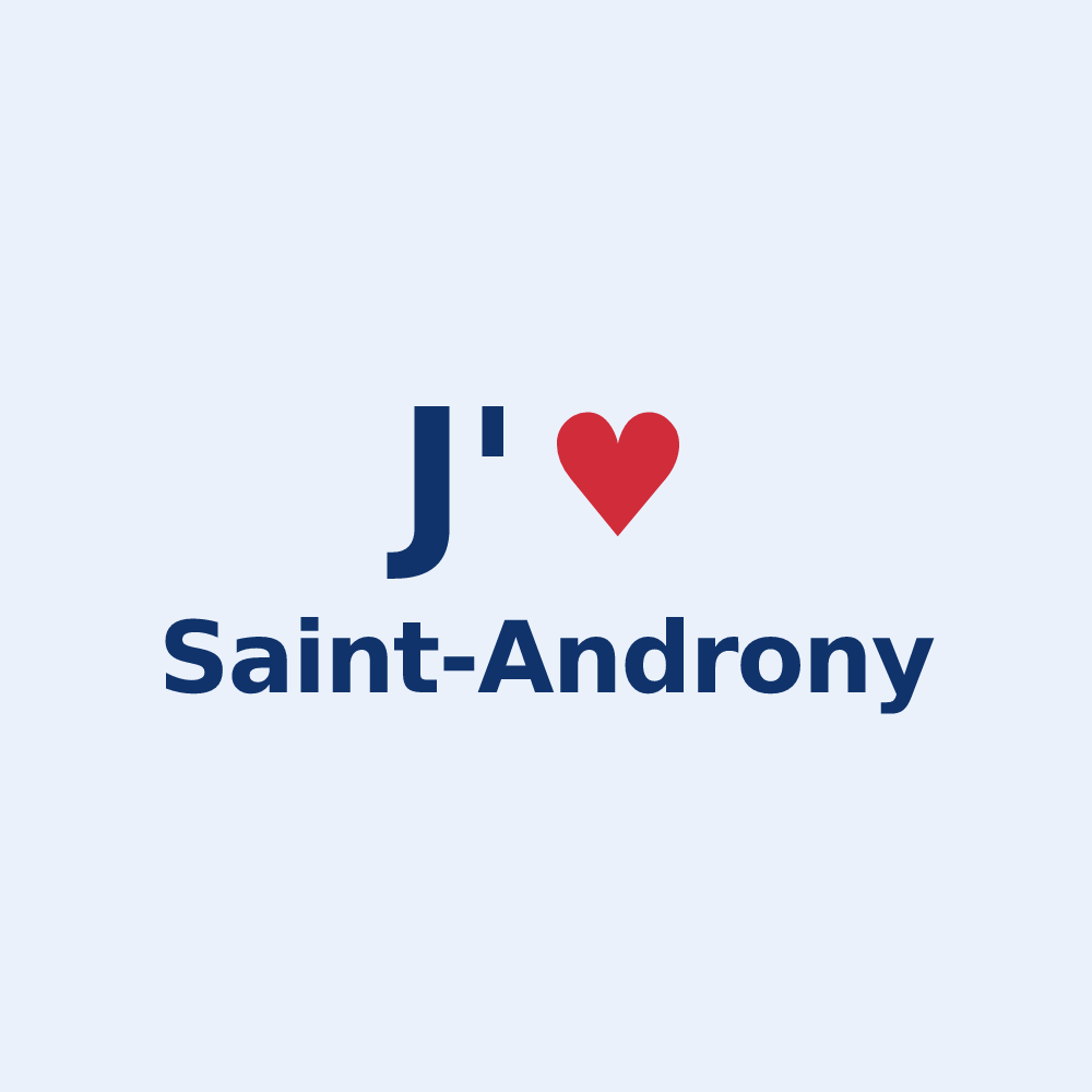 Sticker personnalisé Saint-Androny — design J'aime Saint-Androny