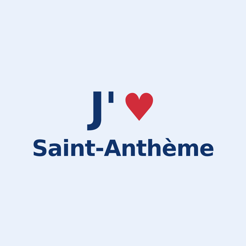 Sticker personnalisé Saint-Anthème — design J'aime Saint-Anthème