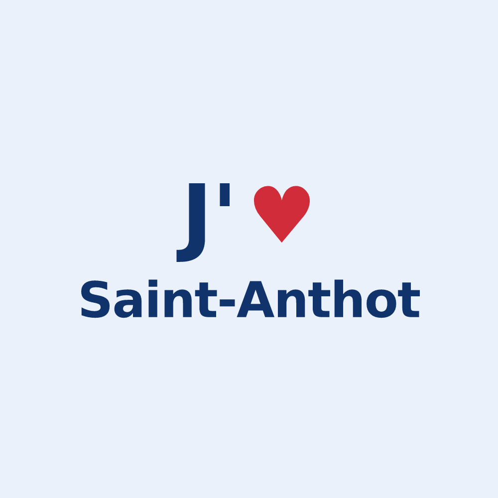 Sticker personnalisé Saint-Anthot — design J'aime Saint-Anthot