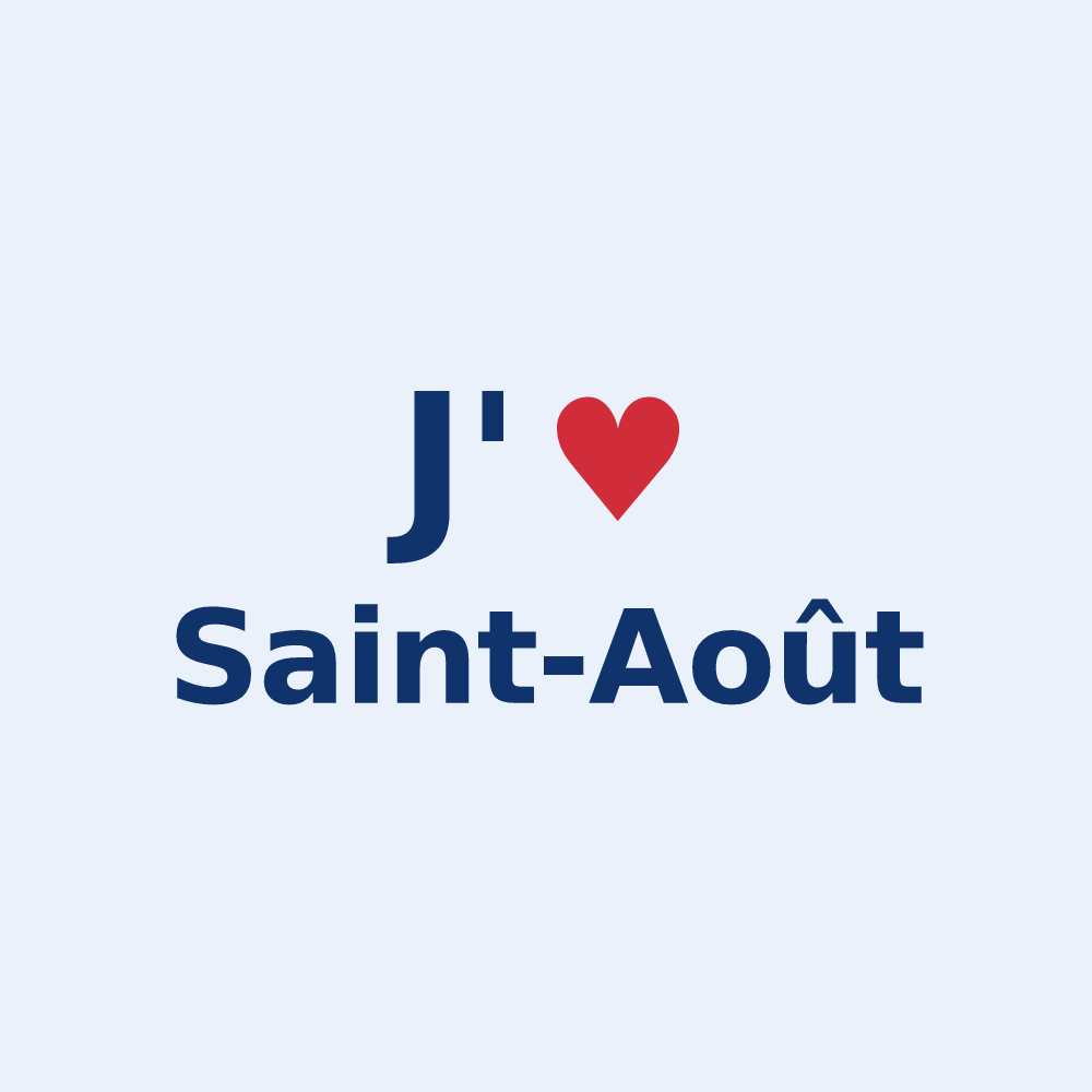 Sticker personnalisé Saint-Août — design J'aime Saint-Août