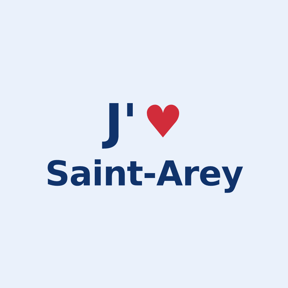Sticker personnalisé Saint-Arey — design J'aime Saint-Arey