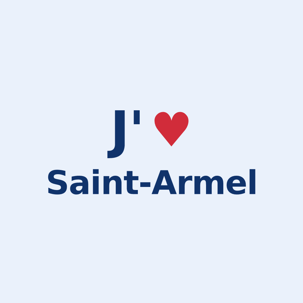 Sticker personnalisé Saint-Armel — design J'aime Saint-Armel
