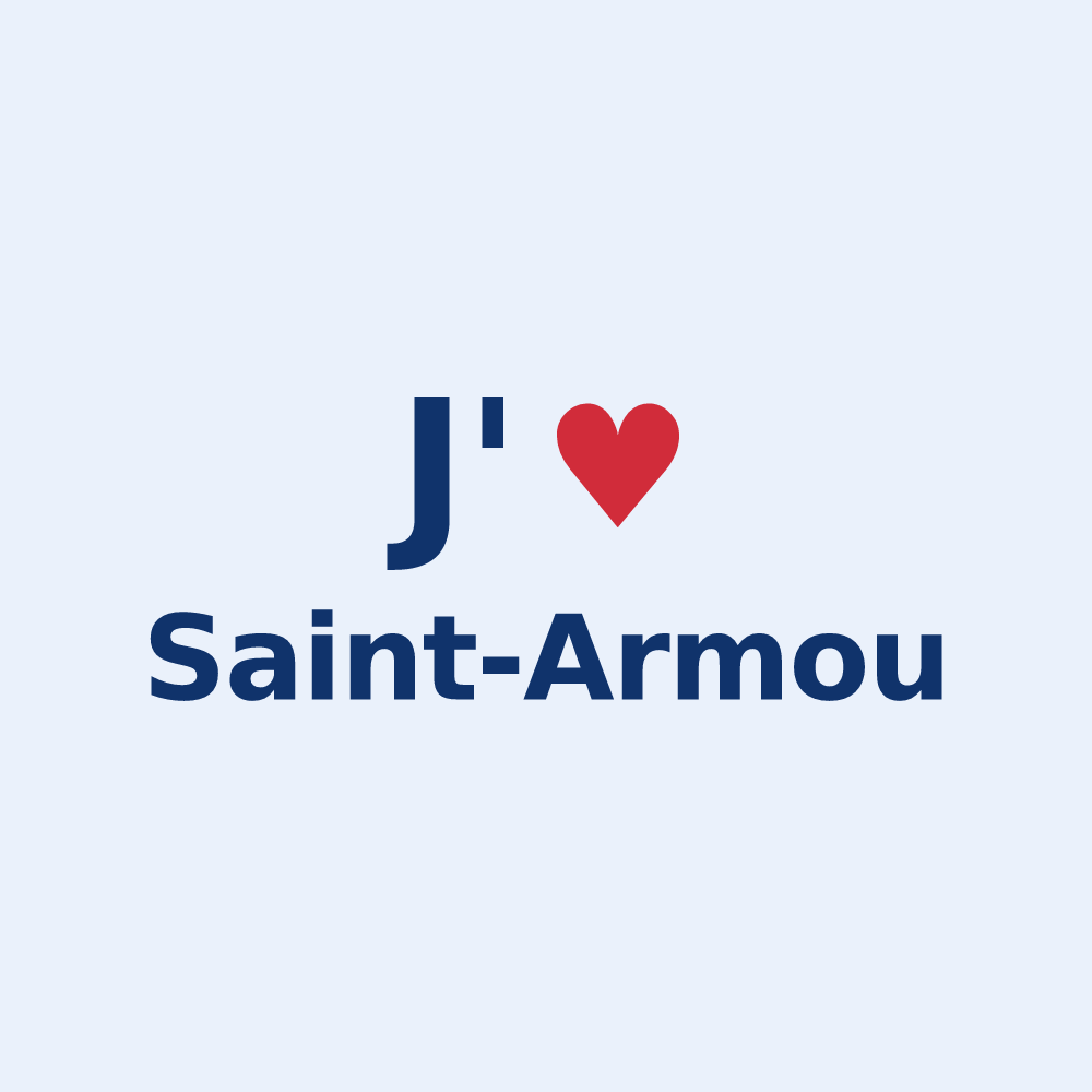 Sticker personnalisé Saint-Armou — design J'aime Saint-Armou