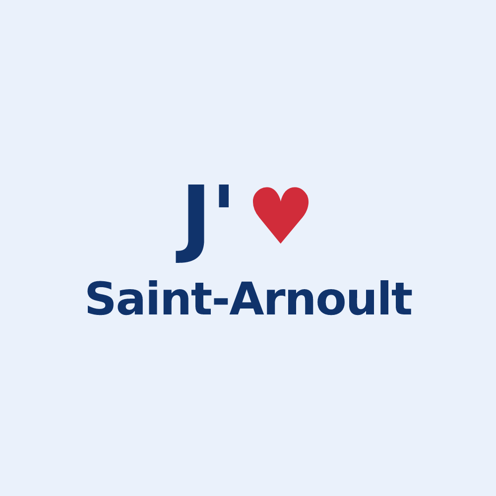 Sticker personnalisé Saint-Arnoult — design J'aime Saint-Arnoult