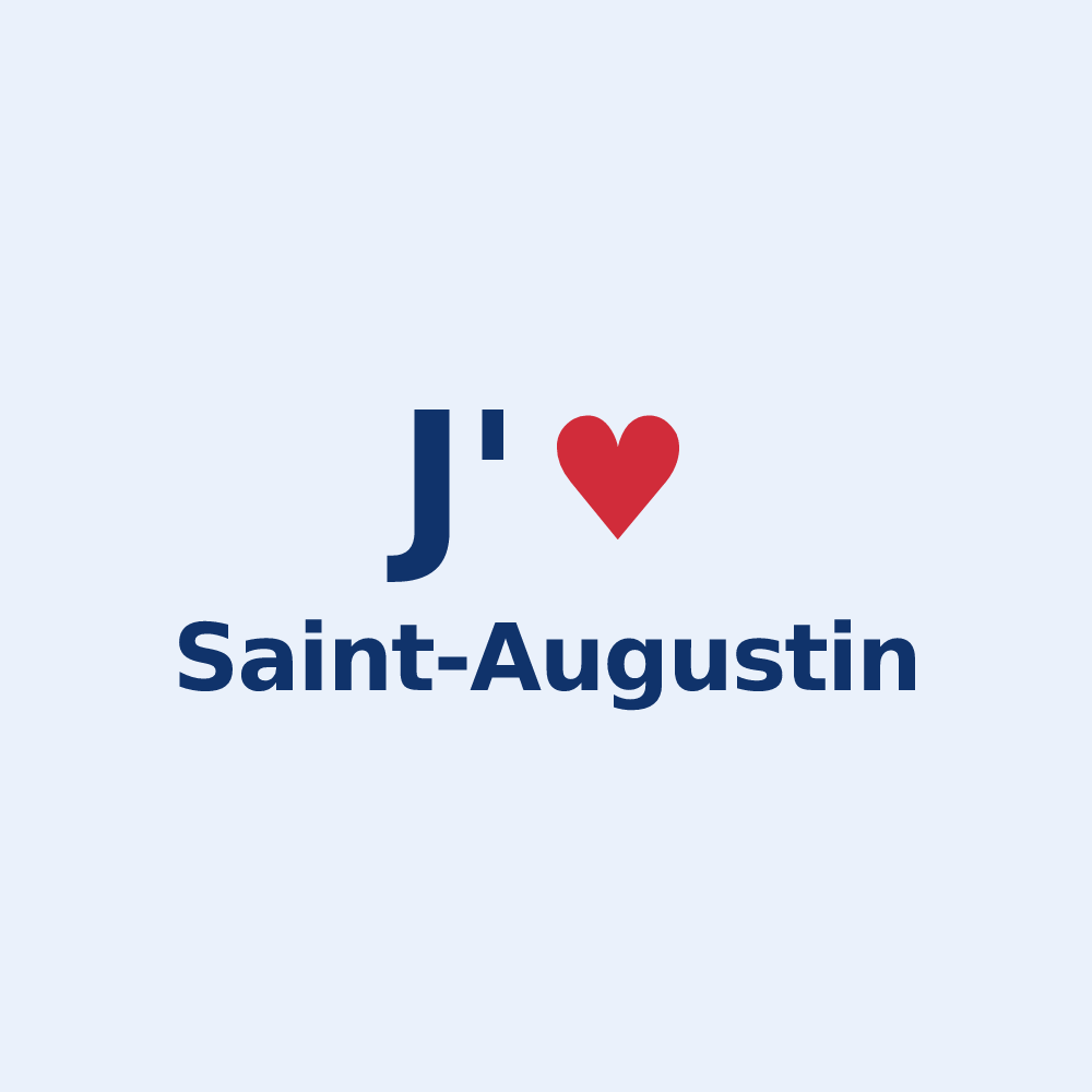 Sticker personnalisé Saint-Augustin — design J'aime Saint-Augustin