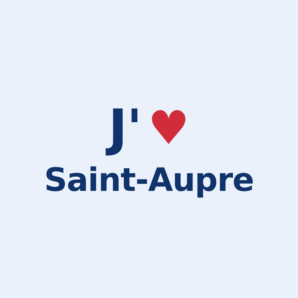 Sticker personnalisé Saint-Aupre — design J'aime Saint-Aupre