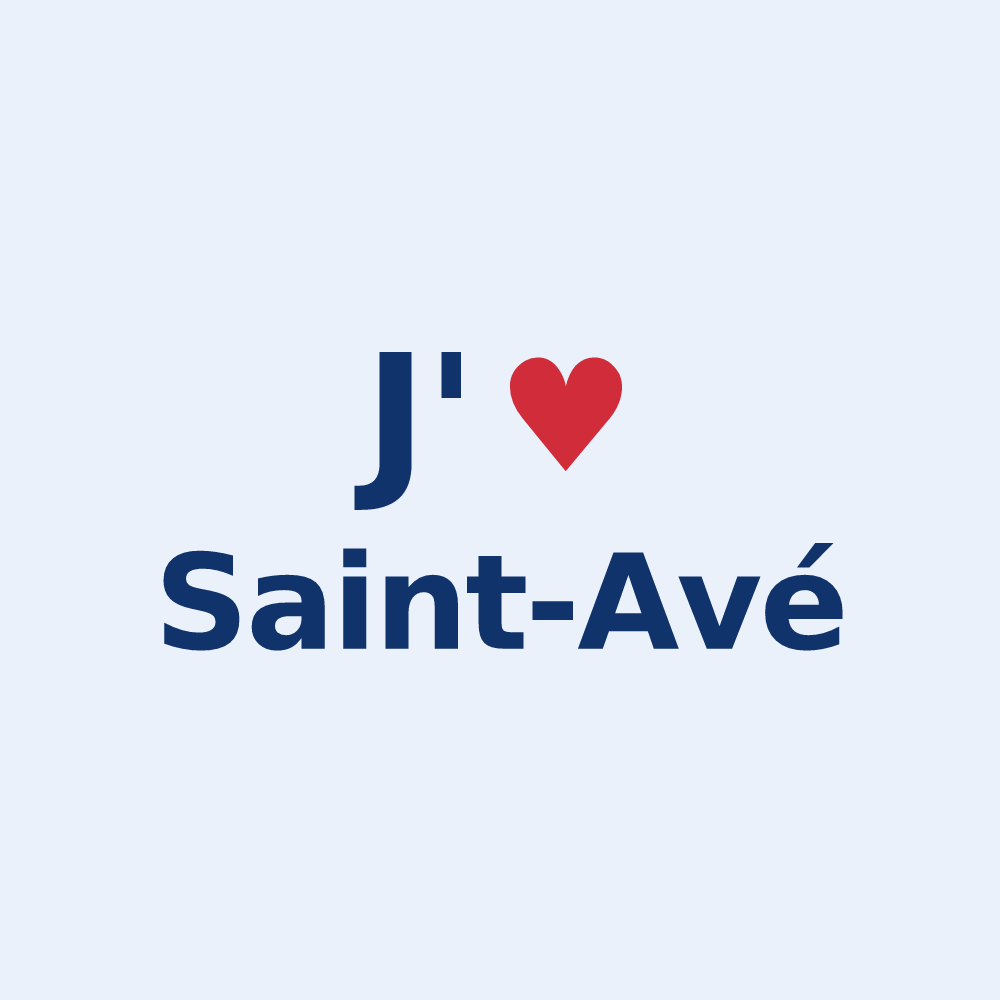 Sticker personnalisé Saint-Avé — design J'aime Saint-Avé