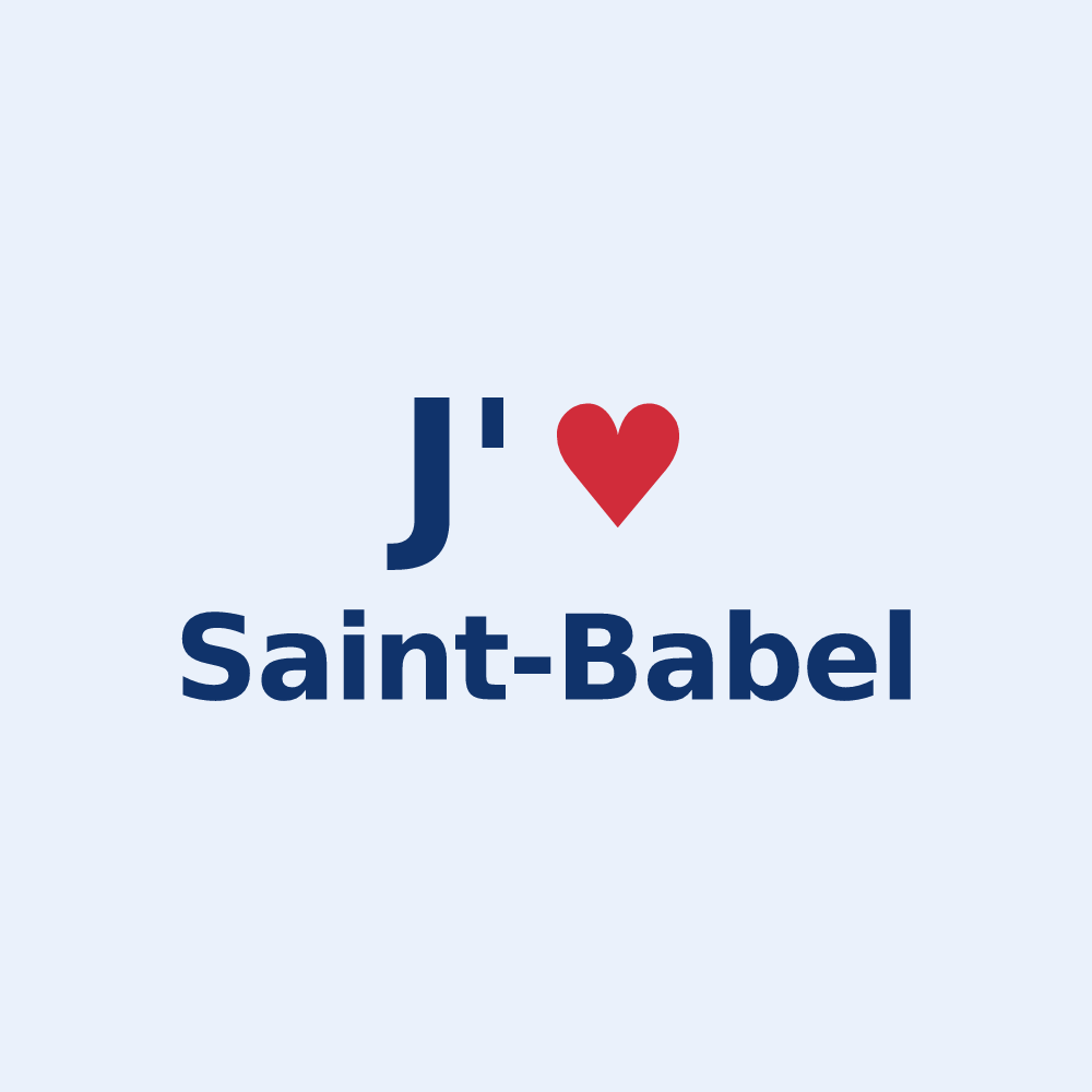 Sticker personnalisé Saint-Babel — design J'aime Saint-Babel