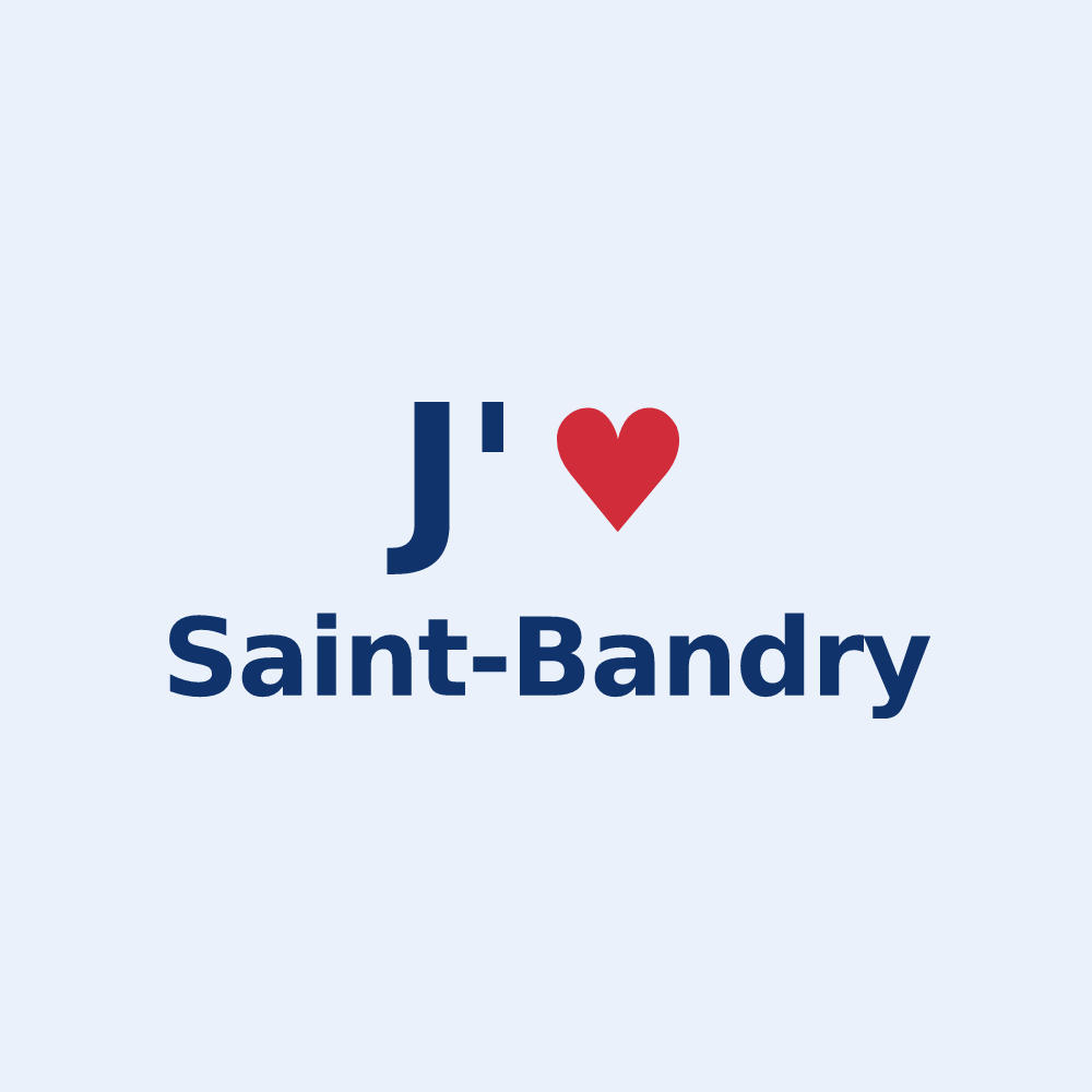 Sticker personnalisé Saint-Bandry — design J'aime Saint-Bandry