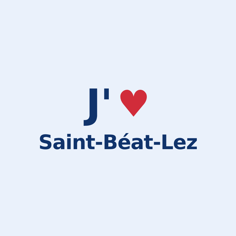 Sticker personnalisé Saint-Béat-Lez — design J'aime Saint-Béat-Lez